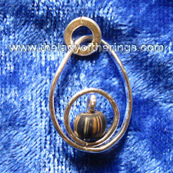 Striped bead drop viking jewel